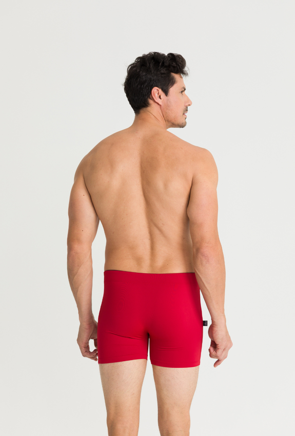 cueca boxer confortavel vermelho escuro 2