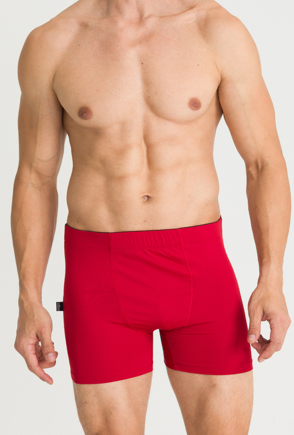 cueca boxer confortavel vermelho escuro 5