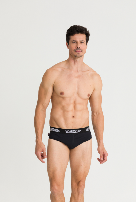 cueca slip algodao preta 1