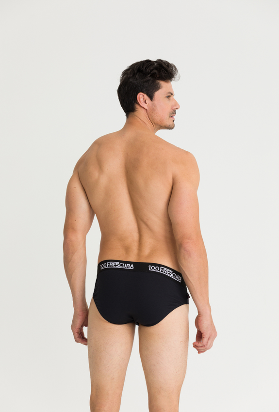 cueca slip algodao preta 2