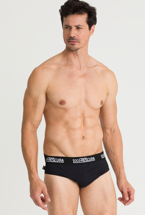 cueca slip algodao preta 7